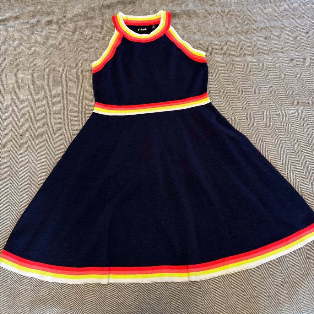 Kidpik Navy Kids Skater Dress